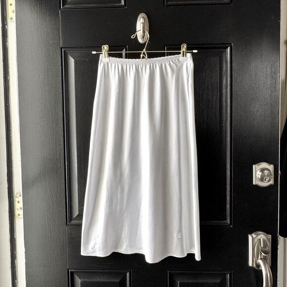 VTG Calvin Klein White Satin Half Slip Size S - Picture 1 of 10